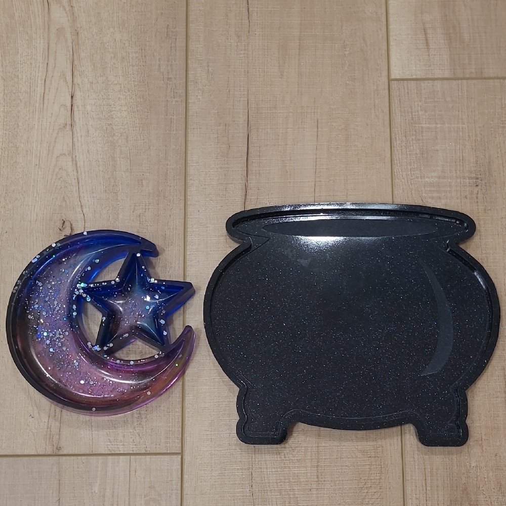 Resin Decor Sensory Play Trays Moon And Star Cauldron The Stemsory Experience
